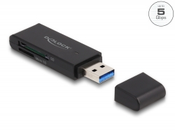91002 Delock SuperSpeed USB 5 Gbps-kortläsare för SD och Micro SD-minneskort