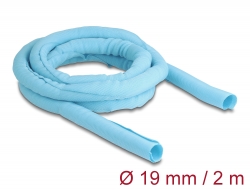 20878 Delock Samouzavírací tkaninové opláštění, tepelně odolné 2 m x 19 mm, modrý