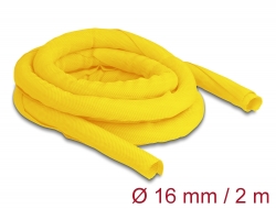 20869 Delock Manșon țesut cu auto-închidere rezistent la căldură, 2 m x 16 mm, galben