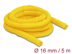 20873 Delock Woven Sleeve self-closing heat-resistant 5 m x 16 mm yellow