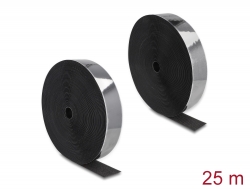 20862 Delock Vysoce spolehlivý pásek na suchý zip, samopřilnavý, D 25 m x Š 50 mm, černý