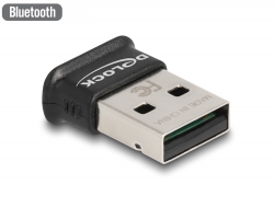 61889 Delock USB 2.0-s Bluetooth-adapter 4.0, kettős üzemmód