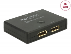 18750 Delock DisplayPort 2 - 1 Switch bidirectional 4K 60 Hz