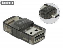 61002 Delock Adattatore 2 in 1 USB 2.0 Bluetooth 4.0 USB Type-C™ o Tipo-A