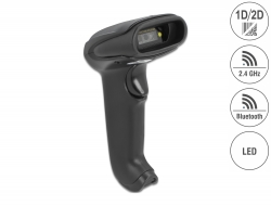 90562 Delock Barcode Scanner 1D and 2D for 2.4 GHz, Bluetooth or USB