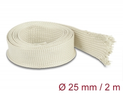 20895 Delock Manchon tressé en fibres Nomex, 2 m x 25 mm, blanc