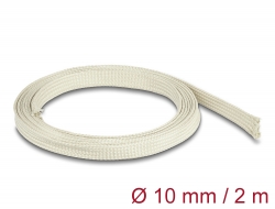 20893 Delock Braided Sleeve made of nomex fibers 2 m x 10 mm white 