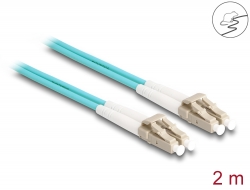 87908 Delock Fiber Optical Cable with metal armouring LC Duplex to LC Duplex Multi-mode OM3 2 m