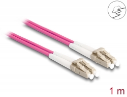 87913 Delock Fiber Optical Cable with metal armouring LC Duplex to LC Duplex Multi-mode OM4 1 m