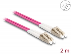 87914 Delock Fiber Optical Cable with metal armouring LC Duplex to LC Duplex Multi-mode OM4 2 m