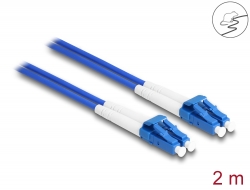 87920 Delock Fiber Optical Cable with metal armouring LC Duplex to LC Duplex Singlemode OS2 2 m