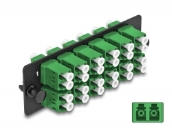 66931 Delock Światłowodowy panel adapterów LC Duplex APC 12 portów zielony