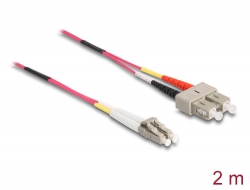 84681 Delock Cable Optical Fibre LC > SC Multi-mode OM4 2 m