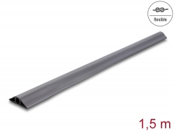 20732 Delock Canaleta de cableado de PVC flexible 50 x 13 mm - longitud 1,5 m gris