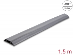 20733 Delock Canaleta de cableado de PVC flexible 70 x 13 mm - longitud 1,5 m gris