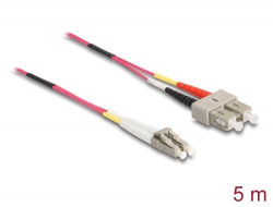 84683 Delock Cable de fibra óptica LC > SC Multimodo OM4 5 m
