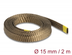 20888 Delock Manșon împletit din fibre de bazalt 2 m x 15 mm, maro