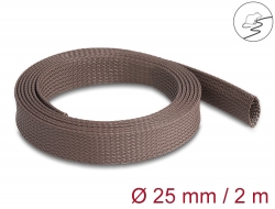 20901 Delock Braided Sleeve rodent resistant stretchable 2 m x 25 mm brown