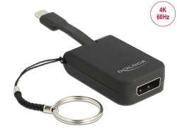 63940 Delock Adaptér USB Type-C™ na DisplayPort (DP Alt Mód) 4K 60 Hz - klíčenka