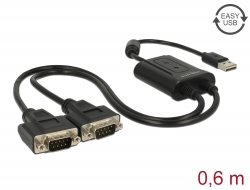 63950 Delock USB 2.0 till 2 x seriell RS-232 adapter
