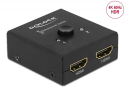 64072 Delock HDMI 2 - 1 Switch bidirectional 4K 60 Hz compact