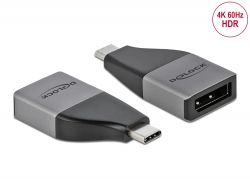64120 Delock USB Type-C™ adapter DisplayPort (DP Alt Mode) 4K 60 Hz – kompakt kialakítású