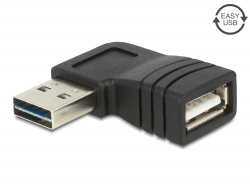 65522 Delock Adapter EASY-USB 2.0-A Stecker > USB 2.0-A Buchse gewinkelt links / rechts