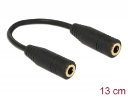 65896 Delock Adattatore Audio Stereo Jack da 3.5 mm a 4 pin femmina > femmina 13 cm