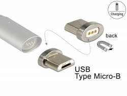 65929 Delock Magnetický adaptér USB Typ Micro-B samec