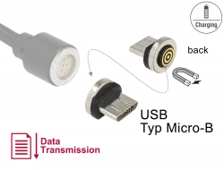 65932 Delock Adapter magnetyczny USB Typ Micro-B męski