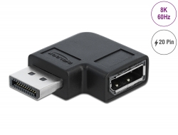 66296 Delock DisplayPort 1.4 adapter csatlakozó aljzathoz 90 ° -kal balra dőlve 8K 60 Hz