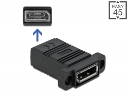 81309 Delock Σύστημα 45 Αντάπτορας DisplayPort ίσιος