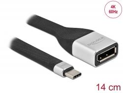 86934 Delock Cablu cu bandă plată FPC USB Type-C™ la DisplayPort (DP Alt Mode) 4K 60 Hz 14 cm