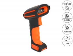 90507 Delock Industrial Barcode Scanner 1D and 2D for 2.4 GHz, Bluetooth or USB