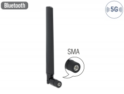 12634 Delock 5G LTE Κεραία βύσμα SMA -3,3 - 1,3 dBi υπερκατευθυντική με σύνδεση ανατροπής μαύρη
