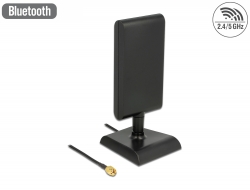 89590 Delock WLAN 802.11 ac/a/h/b/g/n Antenna RP-SMA plug 6 - 9 dBi directional with magnetic base and connection cable (ULA 100, 1 m) black
