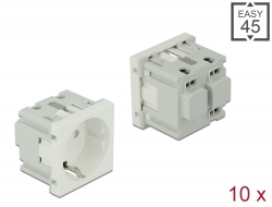 81320 Delock Easy 45 Grounded Power Socket 45 x 45 mm 10 pieces