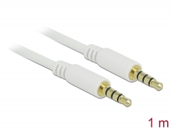 83440 Delock Cable Stereo Jack 3.5 mm 4 pin male > male 1 m