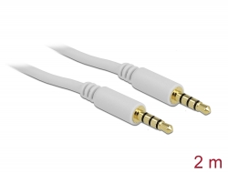 83441 Delock Cable Stereo Jack 3.5 mm 4 pin male > male 2 m