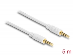 83443 Delock Cable Stereo Jack 3.5 mm 4 pin male > male  5 m