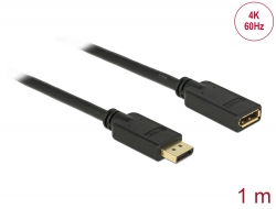 83809 Delock DisplayPort 1.2 extension cable 4K 60 Hz 1 m