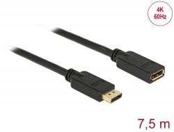 84906 Delock DisplayPort 1.2 extension cable 4K 60 Hz 7.5 m