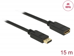 84908 Delock DisplayPort 1.2 prodlužovací kabel 4K 60 Hz 15 m
