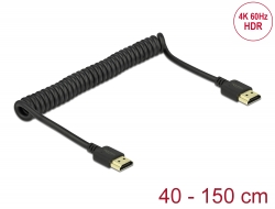 84967 Delock Cable enrollado HDMI 4K 60 Hz