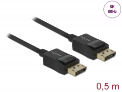 85299 Delock Koaxiell DisplayPort-kabel 8K 60 Hz 0,5 m