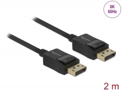 85301 Delock Cable DisplayPort coaxial 8K 60 Hz 2 m