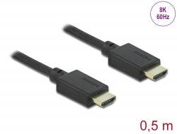 85386 Delock Ultra szybki kabel HDMI 48 Gbps 8K 60 Hz 0,5 m
