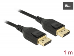 85658 Delock Câble DisplayPort 8K 60 Hz 1 m DP 8K certifié