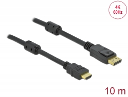 85960 Delock Cablu activ DisplayPort 1.2 la HDMI 4K 60 Hz 10 m