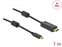 85969 Delock Aktív USB Type-C™ - HDMI kábel (DP Alt Mode) 4K 60 Hz 1 méter hosszú